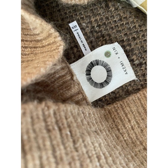 Anthropologie Akemi Kin Chunky Knit Open Cardigan Leopard Print OS STRETCH Kors - Picture 6 of 6